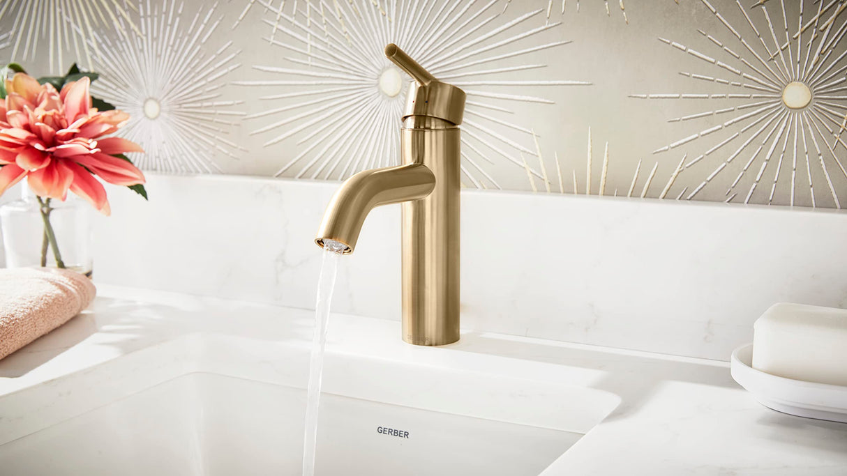 Gerber D225258BB Parma Single Handle Bathroom Faucet With Metal Pop-up Drain - BR...