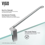 VIGO VG6062CHCL38W 38.13" -38.13" W -78.75" H Frameless Hinged Neo-angle Shower Enclosure with Clear 0.38" Tempered Glass and Stainless Steel Hardware in Chrome Finish with Reversible Handle and Base