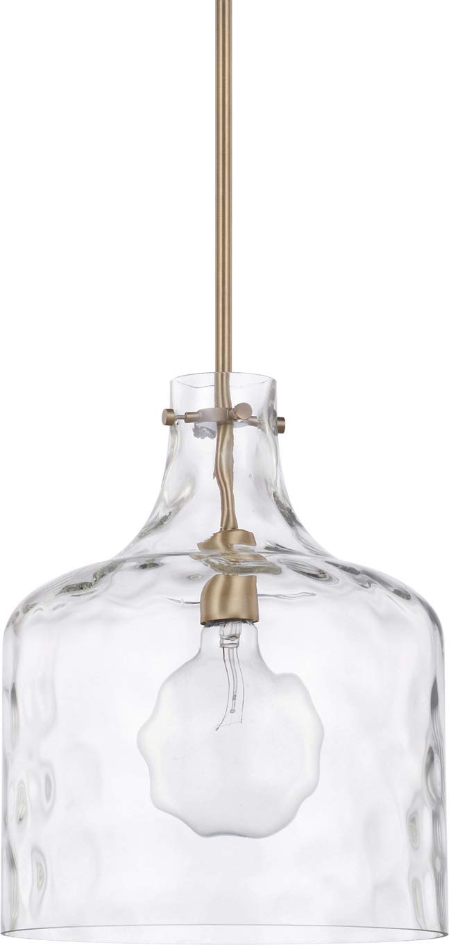 Capital Lighting 325717AD Crawford 1 Light Pendant Aged Brass