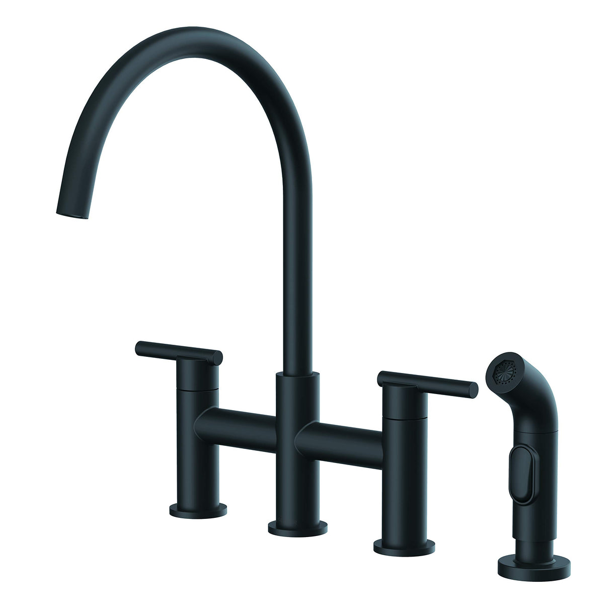 Gerber D424458BS Satin Black Parma Two Handle Bridge Faucet