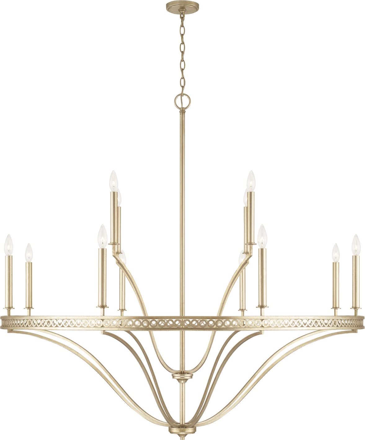 Capital Lighting 443101WG Isabella 12 Light Chandelier Winter Gold