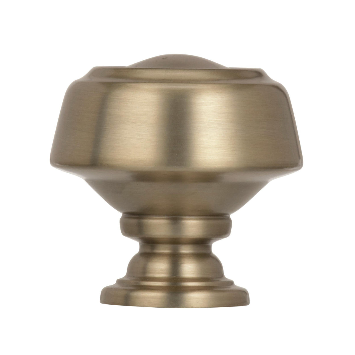 Amerock Cabinet Knob Golden Champagne 1-3/16 inch (30 mm) Diameter Kane 1 Pack Drawer Knob Cabinet Hardware