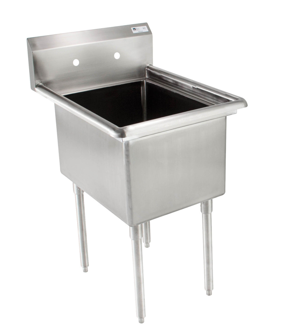 John Boos E1S8-18-12 E Series Stainless Steel Sink, 12" Deep Bowl, 1 Compartment, 23" Length x 23-1/2" Width