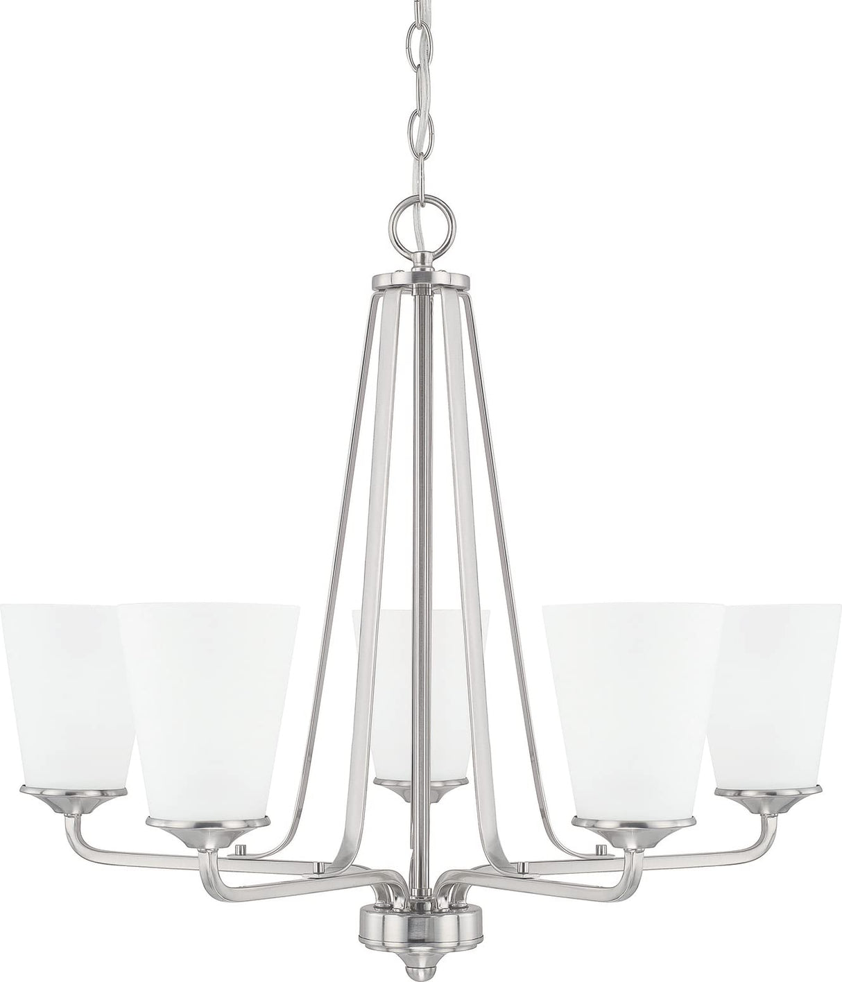 Capital Lighting 414151BN-331 Braylon 5 Light Chandelier Brushed Nickel