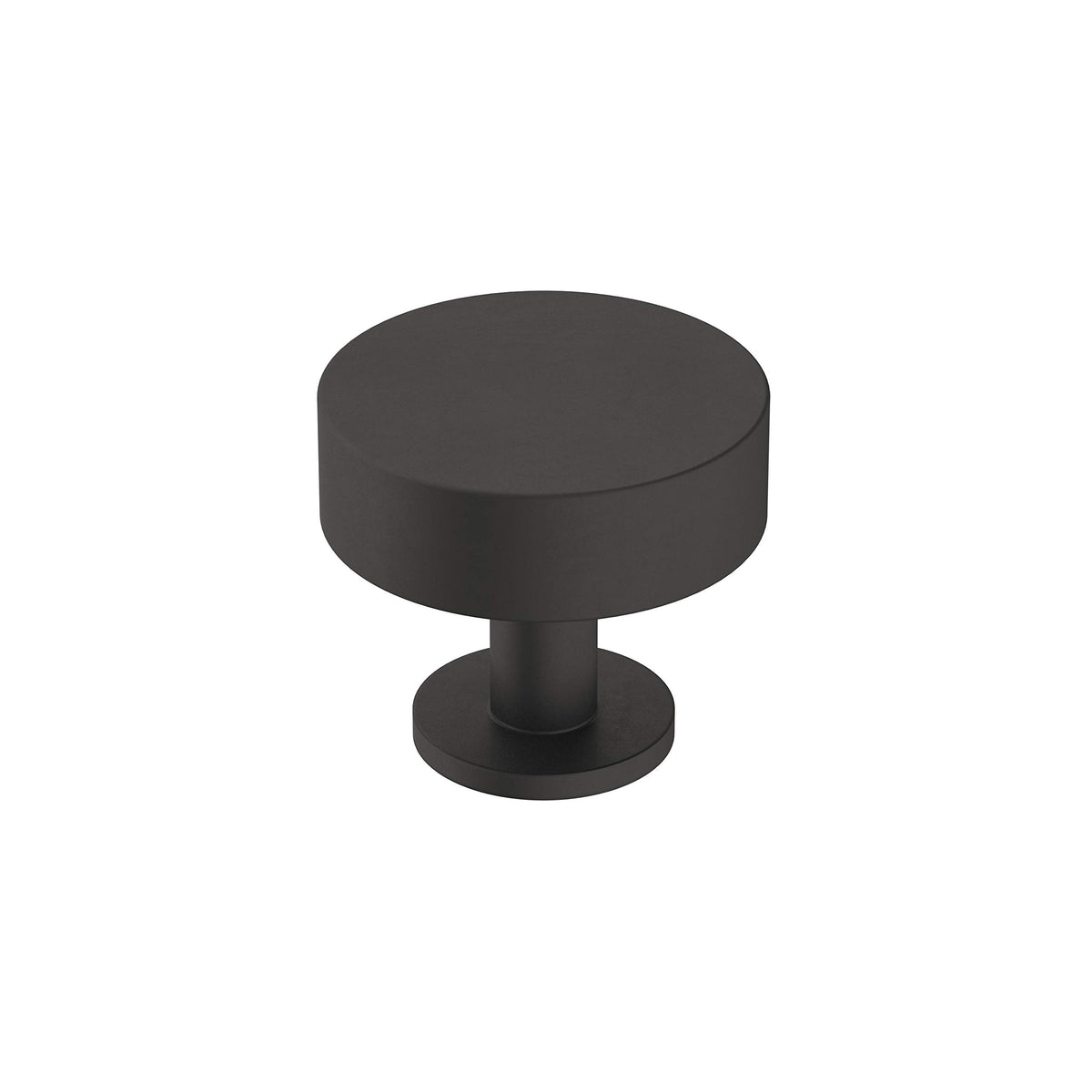 Amerock Cabinet Knob Matte Black 1-1/4 inch (32 mm) Diameter Radius 1 Pack Drawer Knob Cabinet Hardware