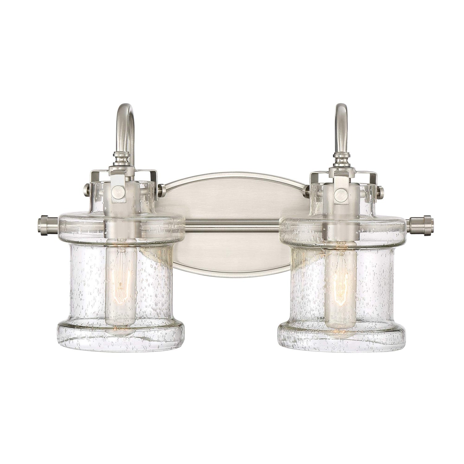 Quoizel DNY8602BN Danbury Vanity Bath Lighting, 2-Light, 200 Watts, Brushed Nickel (10" H x 16" W)