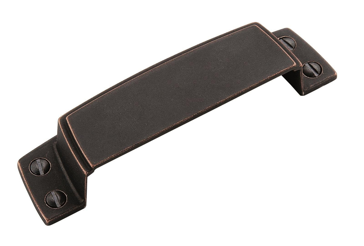Amerock Cabinet Cup Pull Dark Oiled Bronze 3-1/2 inch (89 mm) Center to Center Highland Ridge 1 Pack Drawer Pull Drawer Handle Cabinet Hardware