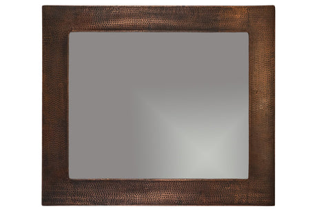 Premier Copper Products MFREC3631 36-Inch Hand Hammered Rectangle Copper Mirror