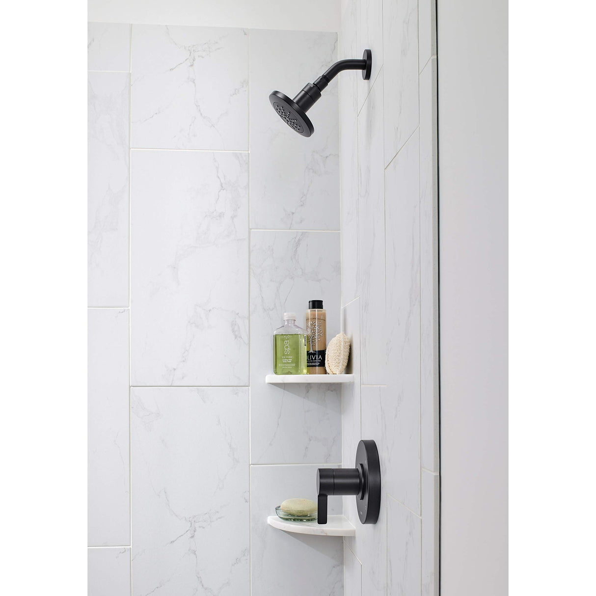 Gerber D511030BSTC Satin Black Amalfi Tub & Shower Trim Kit, 1.75GPM
