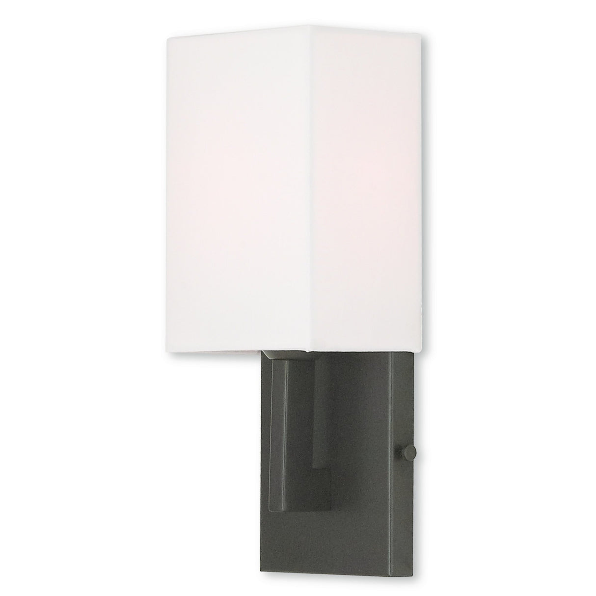 Livex 51101-07 Transitional One Light Wall Sconce from Hollborn Collection in Bronze/Dark Finish
