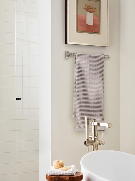 Amerock BH36053G10 Brushed Nickel Towel Bar 18 in (457 mm) Towel Rack Davenport Bathroom Towel Holder Bathroom Hardware Bath Accessories