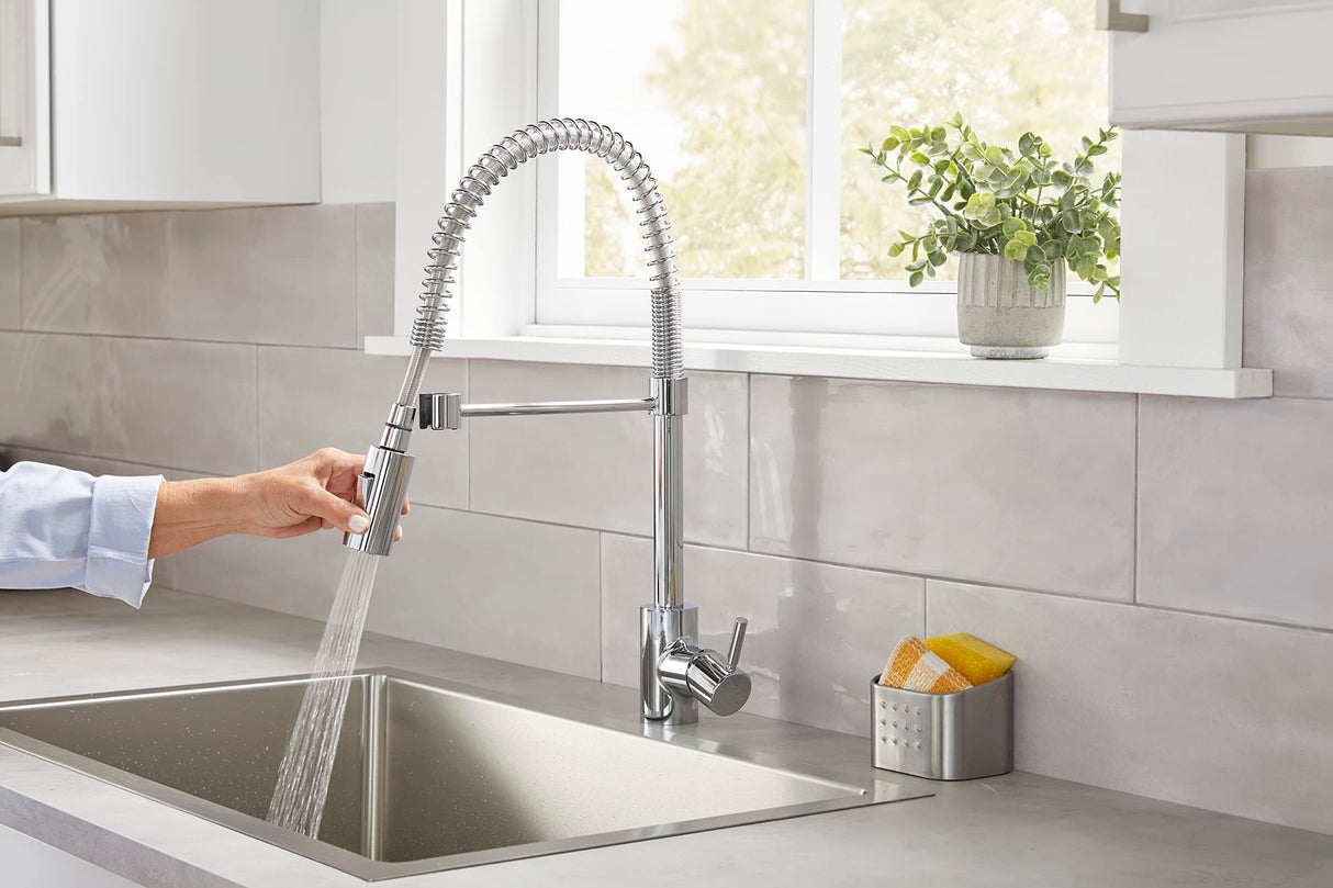 Gerber D451288 The Foodie Pre-rinse Single Handle Spring-spout Kitchen Faucet -...