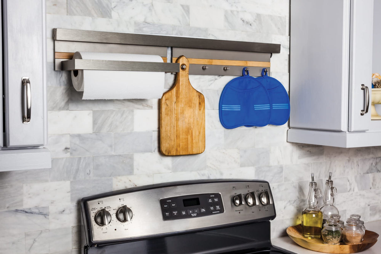 Hardware Resources SRSS950-BAM Hanging Paper Towel/Plastic Wrap Holder for Smart Rail Storage Solution