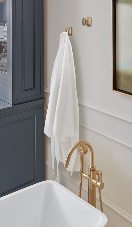 Amerock BH36010CZ Champagne Bronze Single Robe Hook 2-5/8 in. (67 mm) Length Towel Holder Highland Ridge Towel Hook for Bathroom Bathroom Hardware Bath Accessories