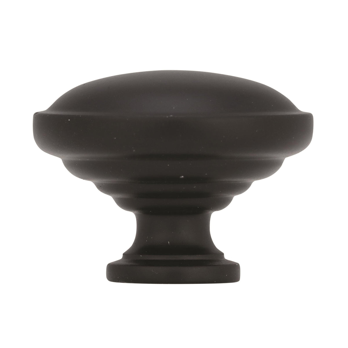 Amerock Cabinet Knob Matte Black 1-1/4 inch (32 mm) Diameter Everyday Heritage 1 Pack Drawer Knob Cabinet Hardware