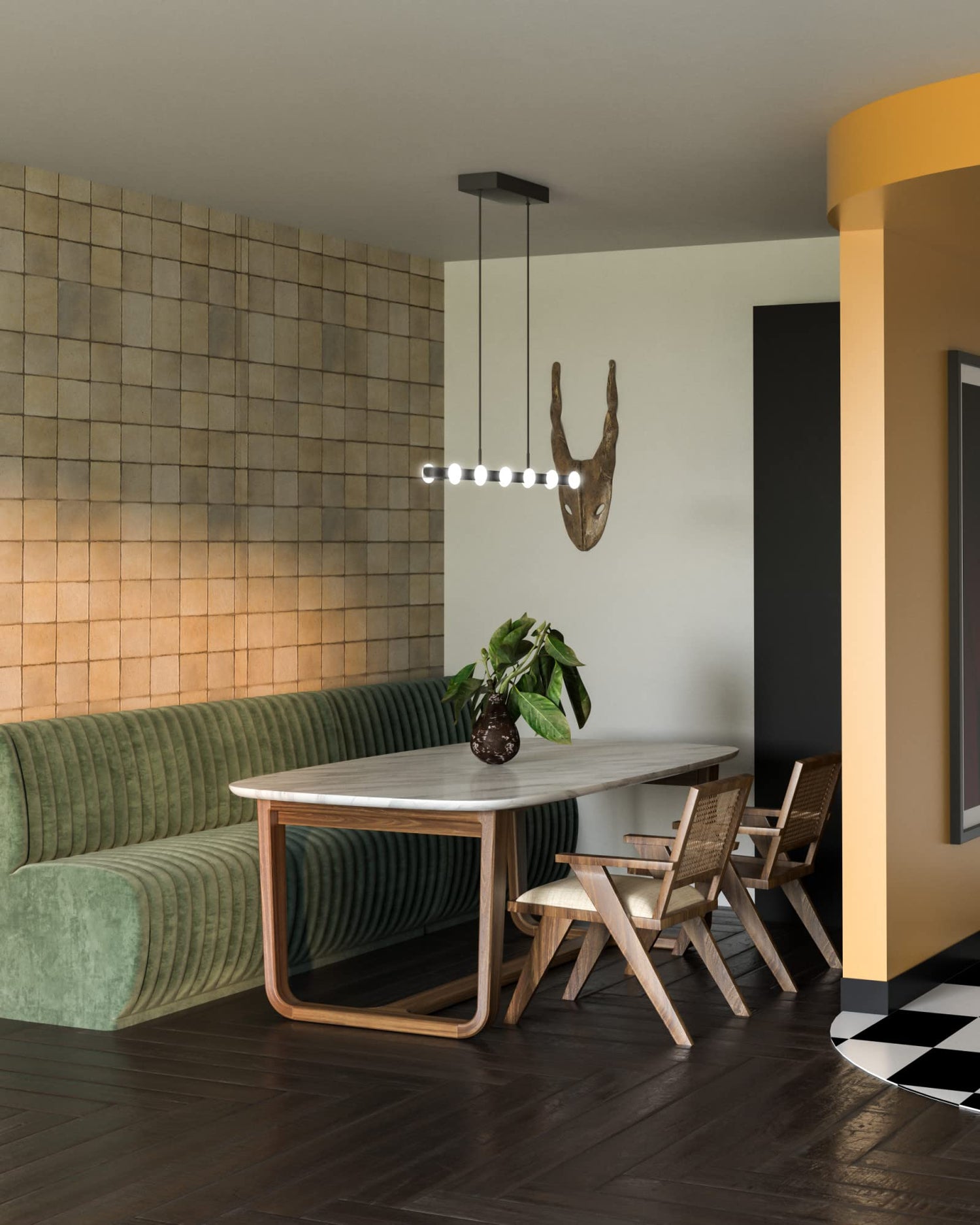 Kuzco LP63436-BN REZZ 36" LP BRUSHED NICKEL  47W LED 90 3000K DC LED