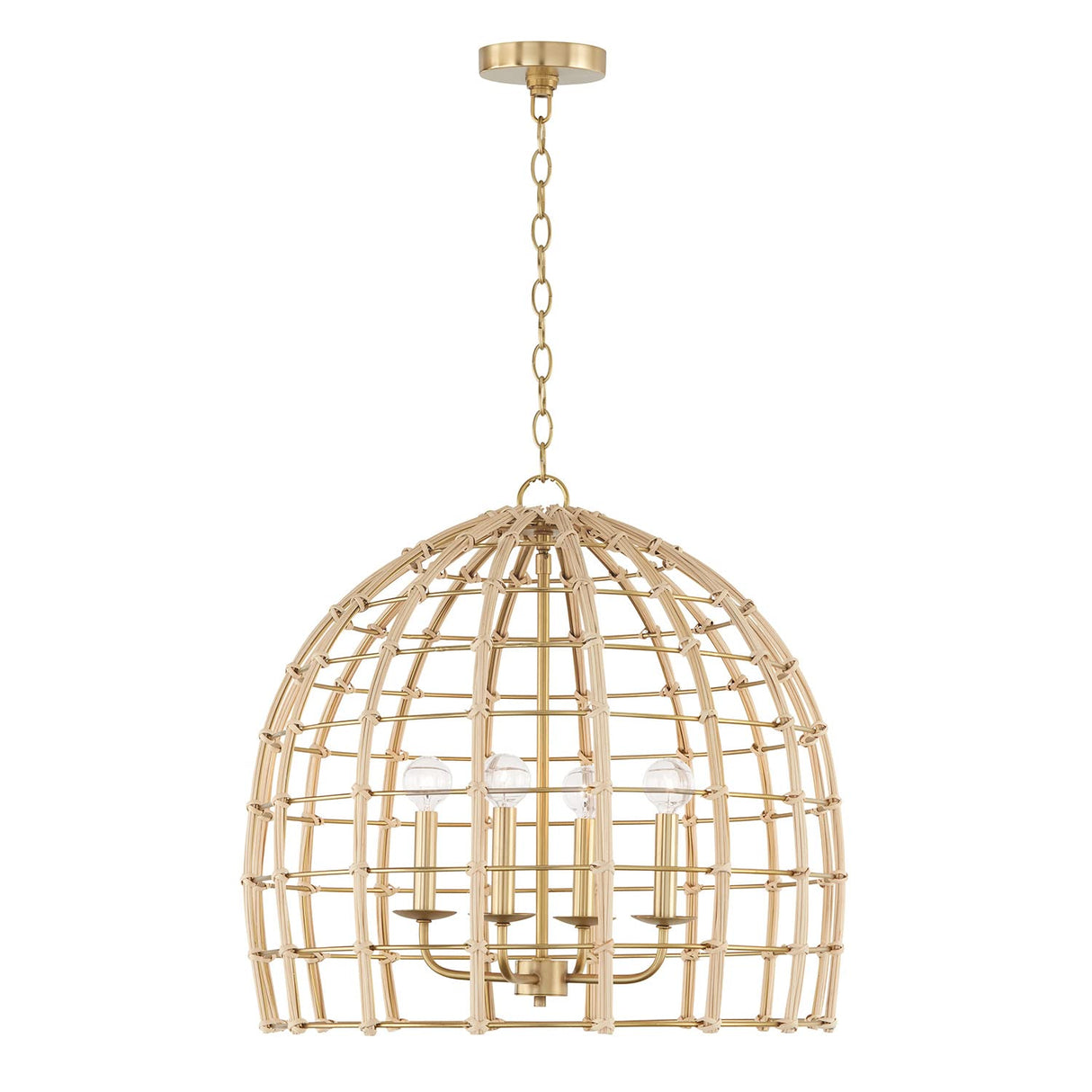 Capital Lighting 344141MA Wren 4 Light Pendant Matte Brass