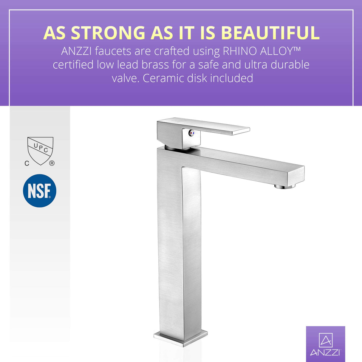 ANZZI L-AZ096 Enti Series Single Hole Single-Handle Vessel Bathroom Faucet in Polished Chrome