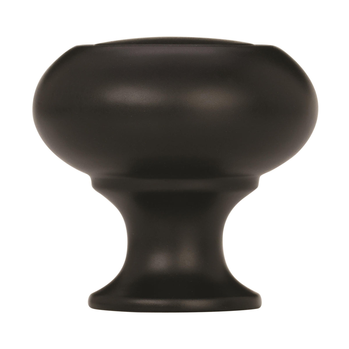 Amerock Cabinet Knob Matte Black 1-1/4 inch (32 mm) Diameter Everyday Heritage 1 Pack Drawer Knob Cabinet Hardware