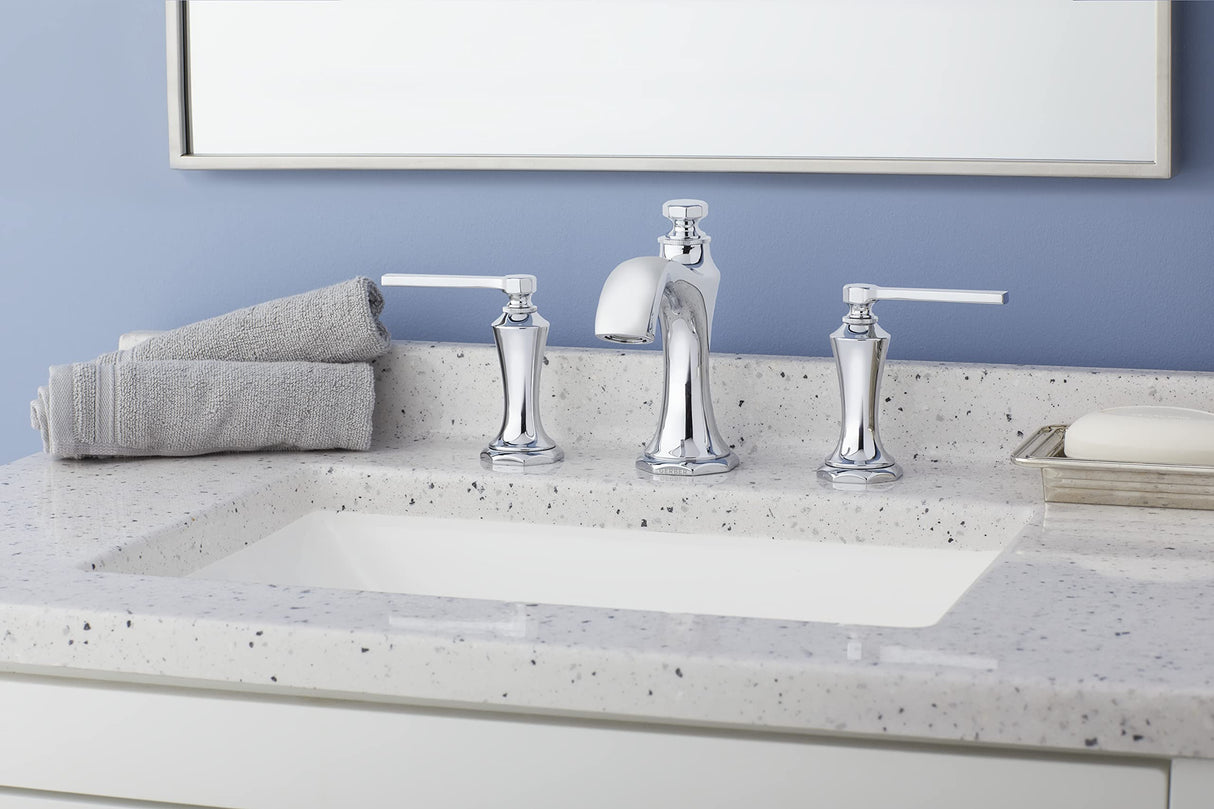 Gerber D304128 Chrome Draper Two Handle Widespread Lavatory Faucet