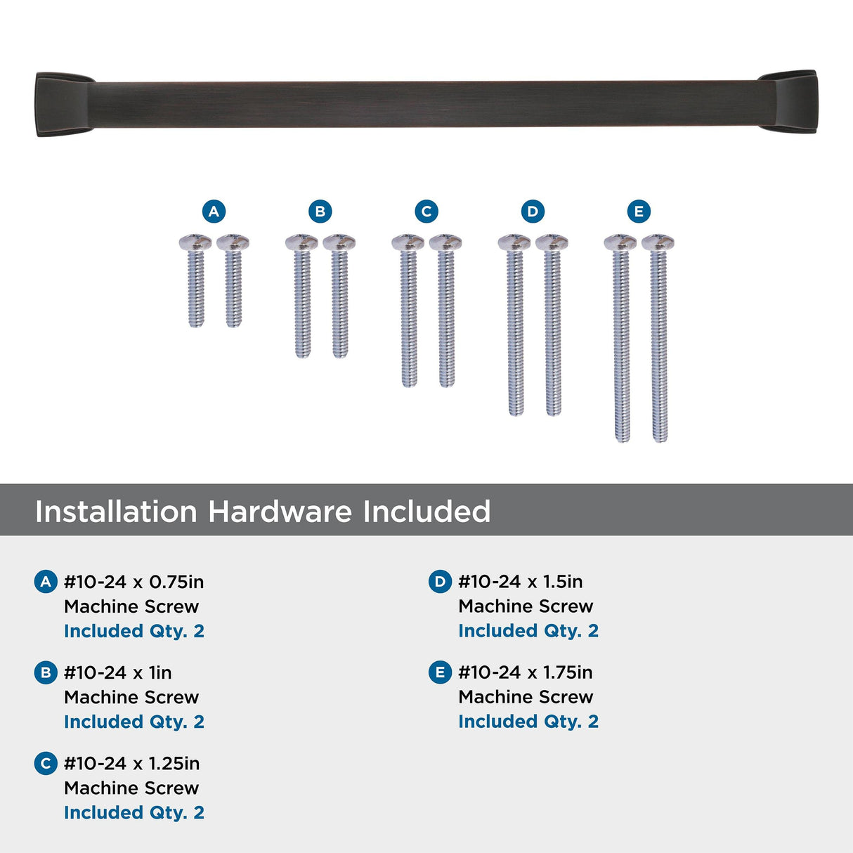 Amerock Appliance Pull Oil Rubbed Bronze 12 inch (305 mm) Center to Center Revitalize 1 Pack Drawer Pull Drawer Handle Cabinet Hardware
