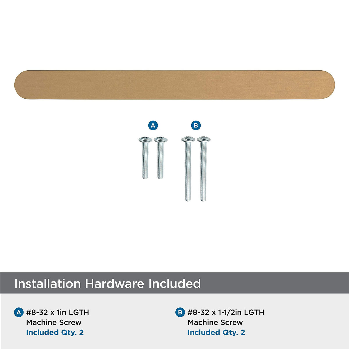 Amerock Cabinet Pull Champagne Bronze 5-1/16 in (128 mm) Center-to-Center Drawer Pull Rift Kitchen and Bath Hardware Furniture Hardware
