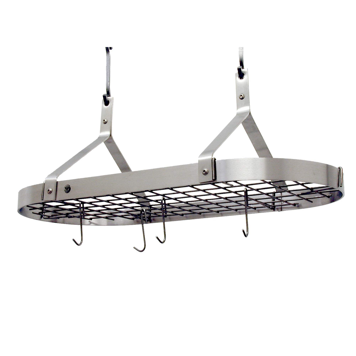 Enclume PR22WG SS Contemporary Ceiling Pot Rack w/ 12 Hooks SS