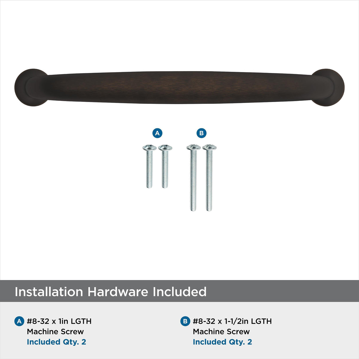 Amerock Cabinet Pull Oil Rubbed Bronze 5-1/16 inch (128 mm) Center-to-Center Renown 1 Pack Drawer Pull Cabinet Handle Cabinet Hardware