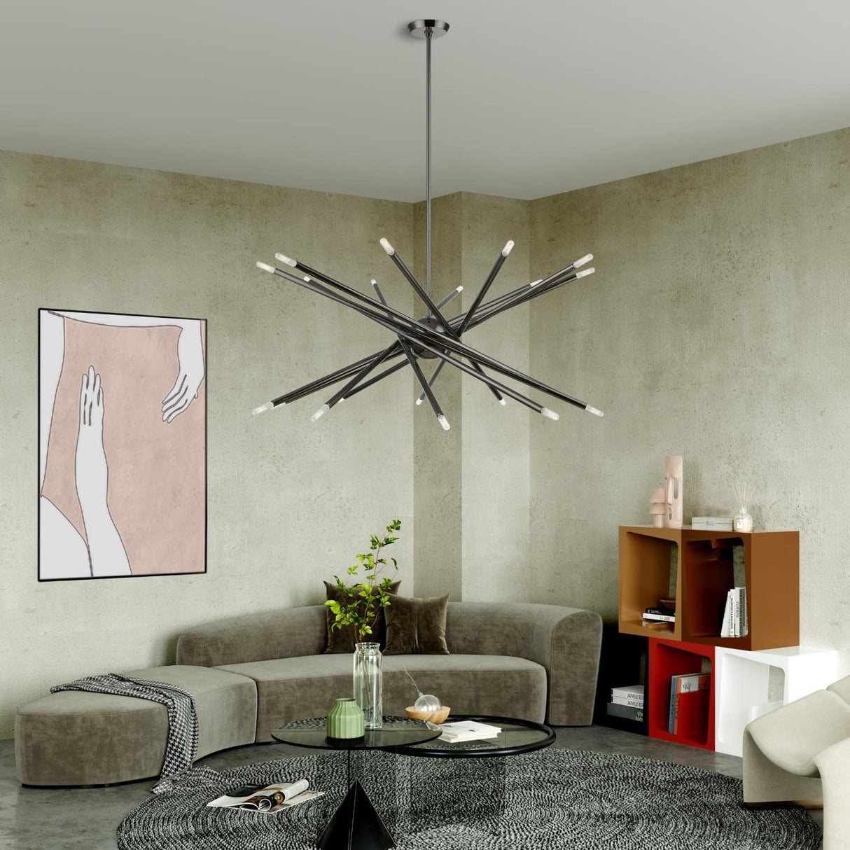 Livex Lighting 46779-46 Soho - 20 Light Large Chandelier In Transitional Style-36.5 Inches Tall and 37.5 Inches Wide, Finish Color: Black Chrome