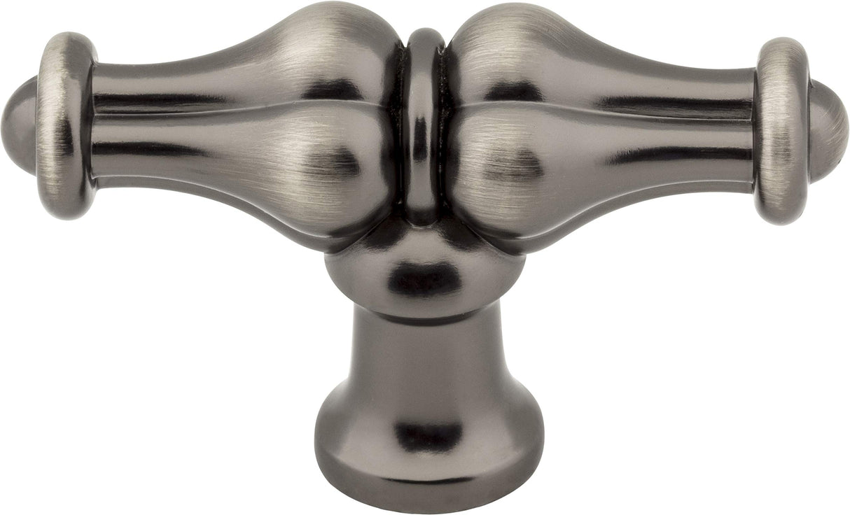 Jeffrey Alexander 818L-BNBDL 2-1/4" Brushed Pewter Bella Cabinet "T" Knob