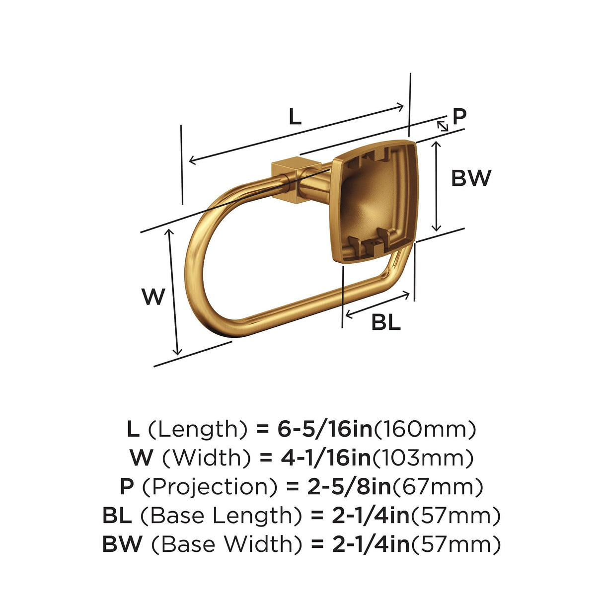 Amerock BH36091CZ Champagne Bronze Single Post Toilet Paper Holder 7-1/16 in. (179 mm) Length Toilet Tissue Holder Stature Bath Tissue Holder Bathroom Hardware Bath Accessories