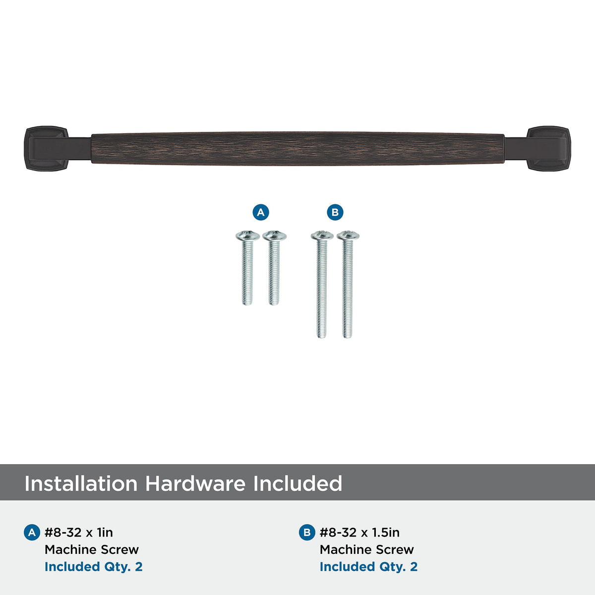 Amerock Cabinet Pull Oil Rubbed Bronze 8-13/16 inch (224 mm) Center-to-Center Stature 1 Pack Drawer Pull Cabinet Handle Cabinet Hardware