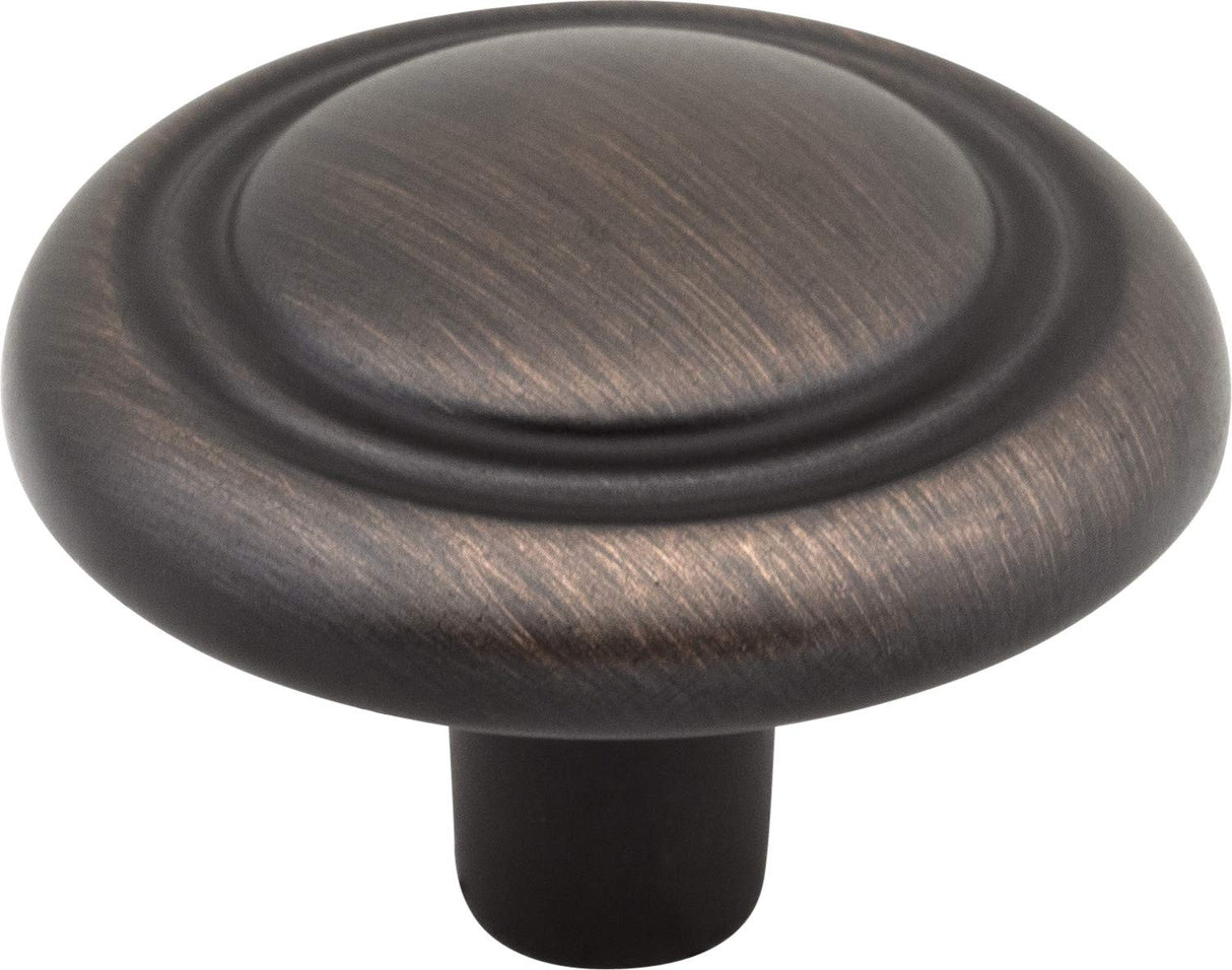 Elements 202DBAC-R 1-1/4" Diameter Brushed Oil Rubbed Bronze Button Vienna Retail Packaged Cabinet Mushroom Knob