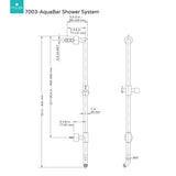 PULSE ShowerSpas 7003-CH AquaBar Shower System, Slide Bar with 5-Function Hand Shower, Polished Chrome Finish