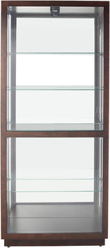 Howard Miller Jayden Curio Cabinet 680-575 - Espresso Finish Home Decor, Four Glass Shelves, Five Level Display Case, Locking Slide Door, LED Light Switch