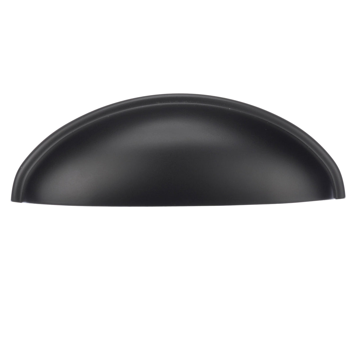 Amerock Cabinet Cup Pull Matte Black 3 inch (76 mm) Center-to-Center Ravino 1 Pack Drawer Pull Drawer Handle Cabinet Hardware