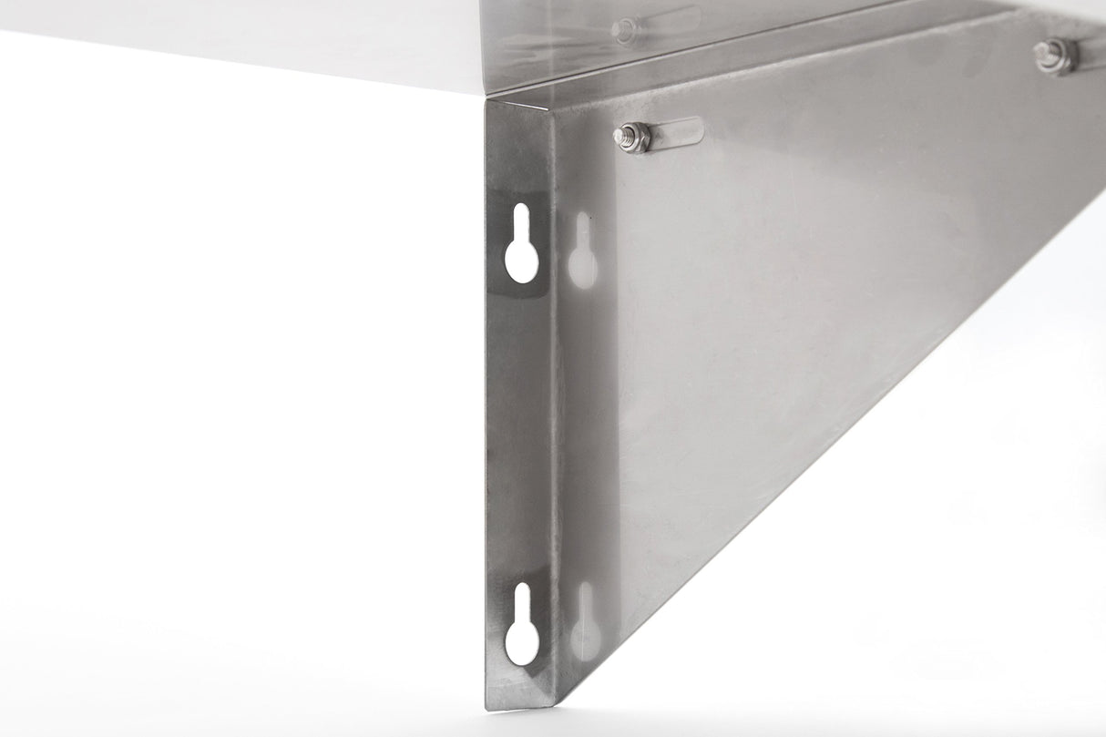 John Boos EWS8-1224 Stainless Steel Standard Wall Shelf, 24" Length x 12" Width