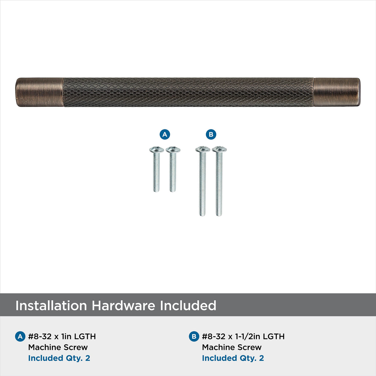 Amerock BP36559ORB Kitchen Cabinet Pull Oil Rubbed Bronze 6-5/16 in (160 mm) Center-to-Center Bronx 1 Pack Furniture Hardware Cabinet Handle Bathroom Drawer Pull