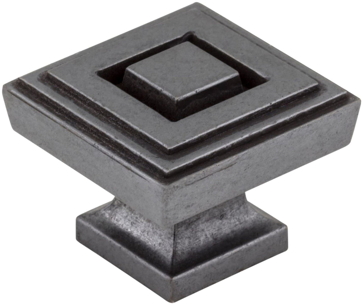 Jeffrey Alexander 585L-DACM 1-1/4" Overall Length Gun Metal Square Delmar Cabinet Knob