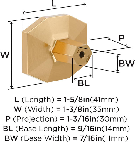 Amerock St. Vincent 1-5/8 inch (41mm) Length Champagne Bronze Cabinet Knob, BP36641CZ