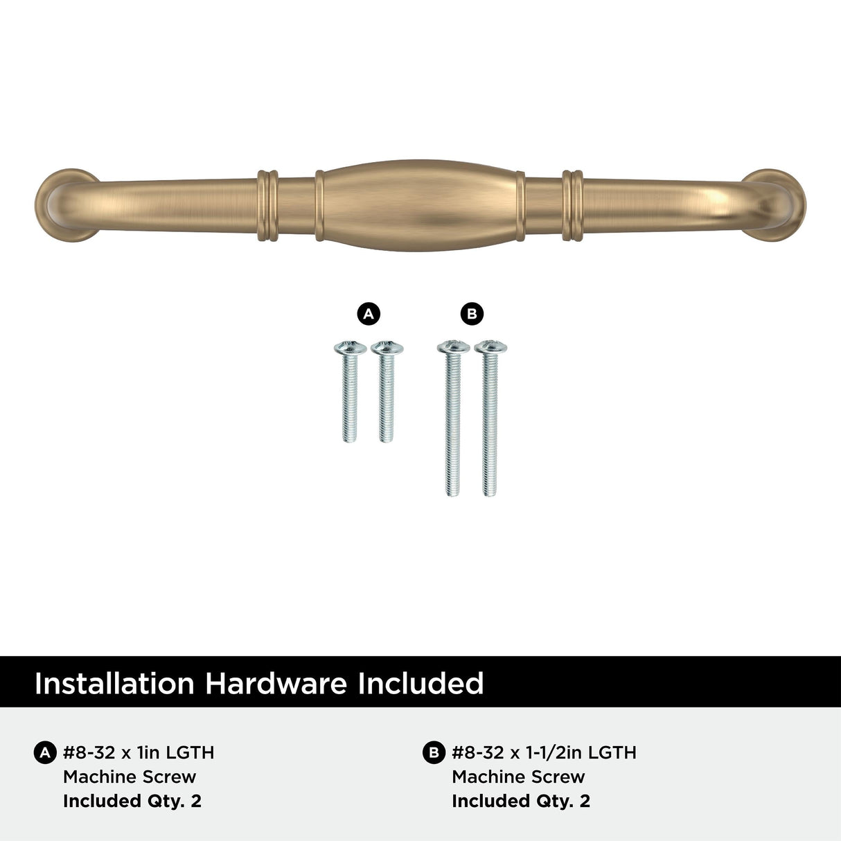 Amerock BP55244CZ Champagne Bronze Cabinet Pull 5-1/16 inch (128mm) Center-to-Center Cabinet Hardware Granby Furniture Hardware Drawer Pull