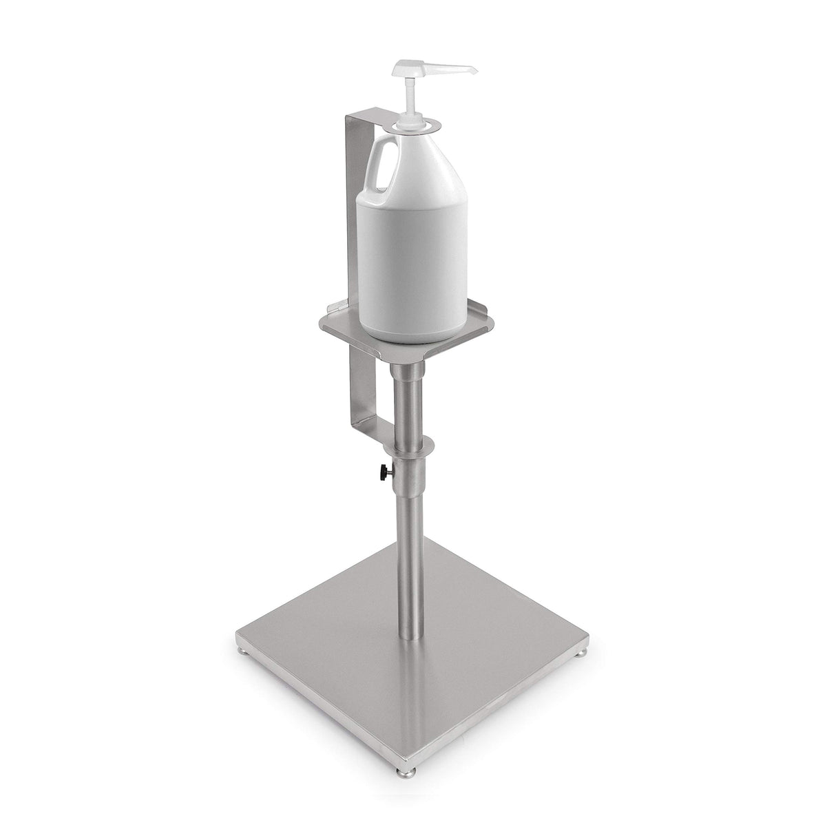 John Boos SDS-SB-2 Commercial Adjustable Stainless Steel Hand Sanitizer Jug Dispenser Holder/Stand, Maximum Height 40"