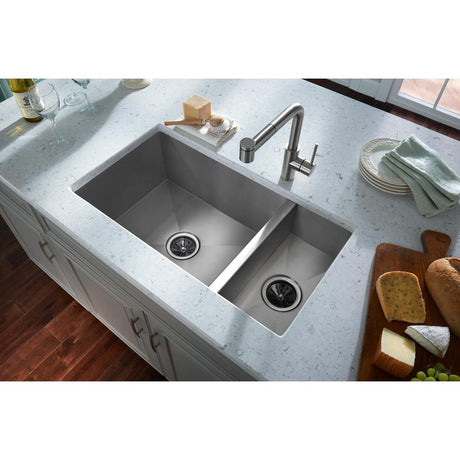 Elkay EFU321910 Avado Double Bowl Undermount Stainless Steel Sink