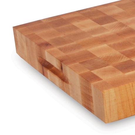 John Boos CCB2015-225 Large Maple Wood Cutting Board for Kitchen 20 x 15 Inches, 2.25 Inches Thick Reversible End Grain Charcuterie Block with Finger Grips 20X15X2.25 MPL-END GR-REV-GRIPS