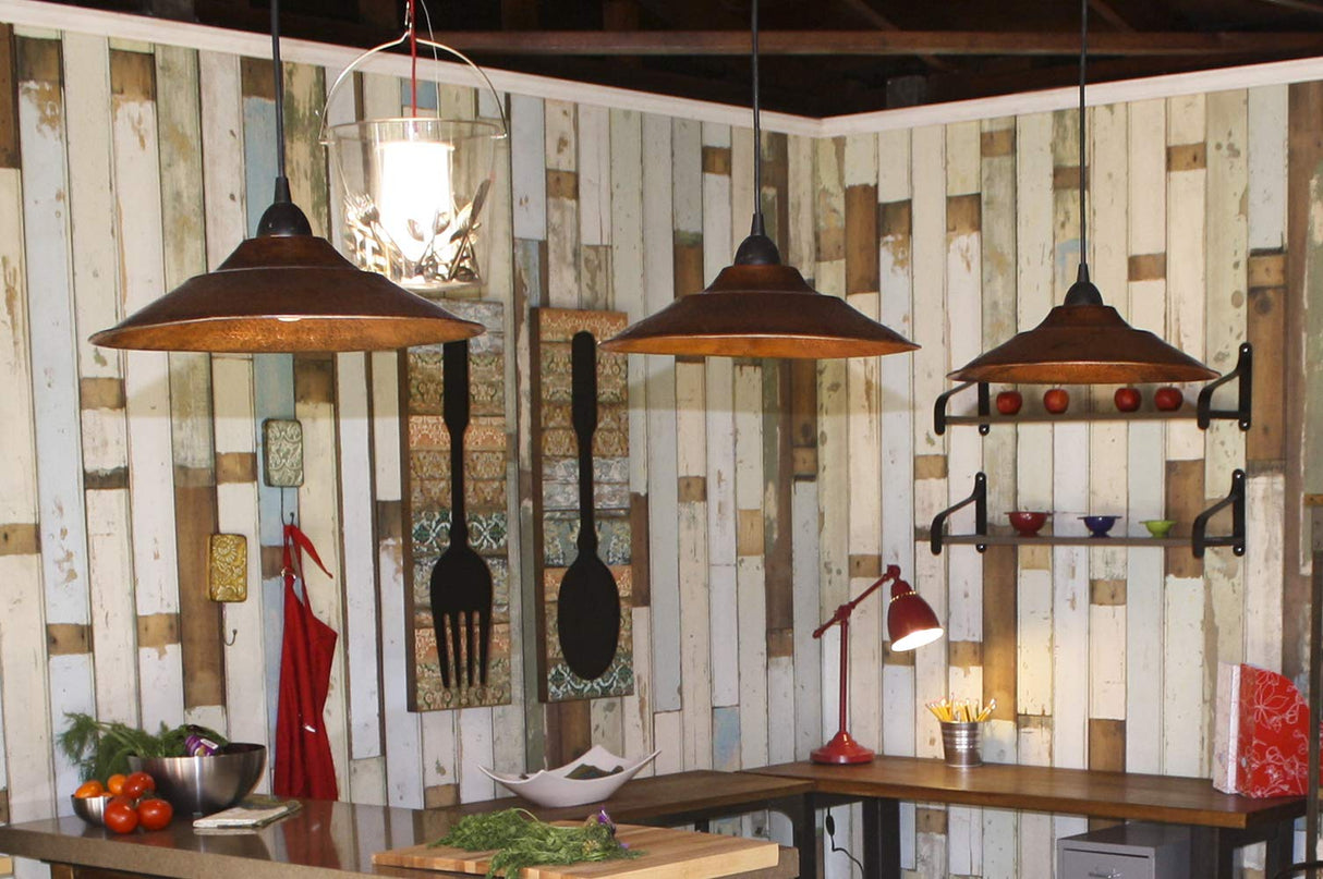 Premier Copper Products SH-L400DB Hand Hammered Copper 13-Inch Large Pendant Light Shade