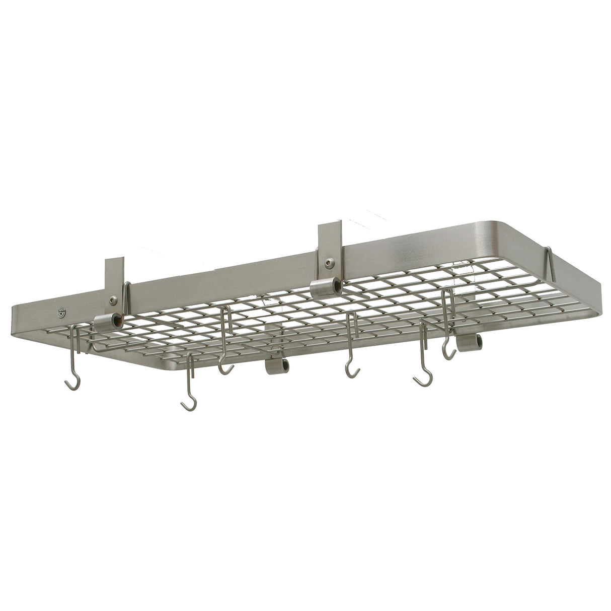 Enclume PR20B SS 36" Narrow Flush Mounted Ceiling Rack w/ 12 Hooks SS