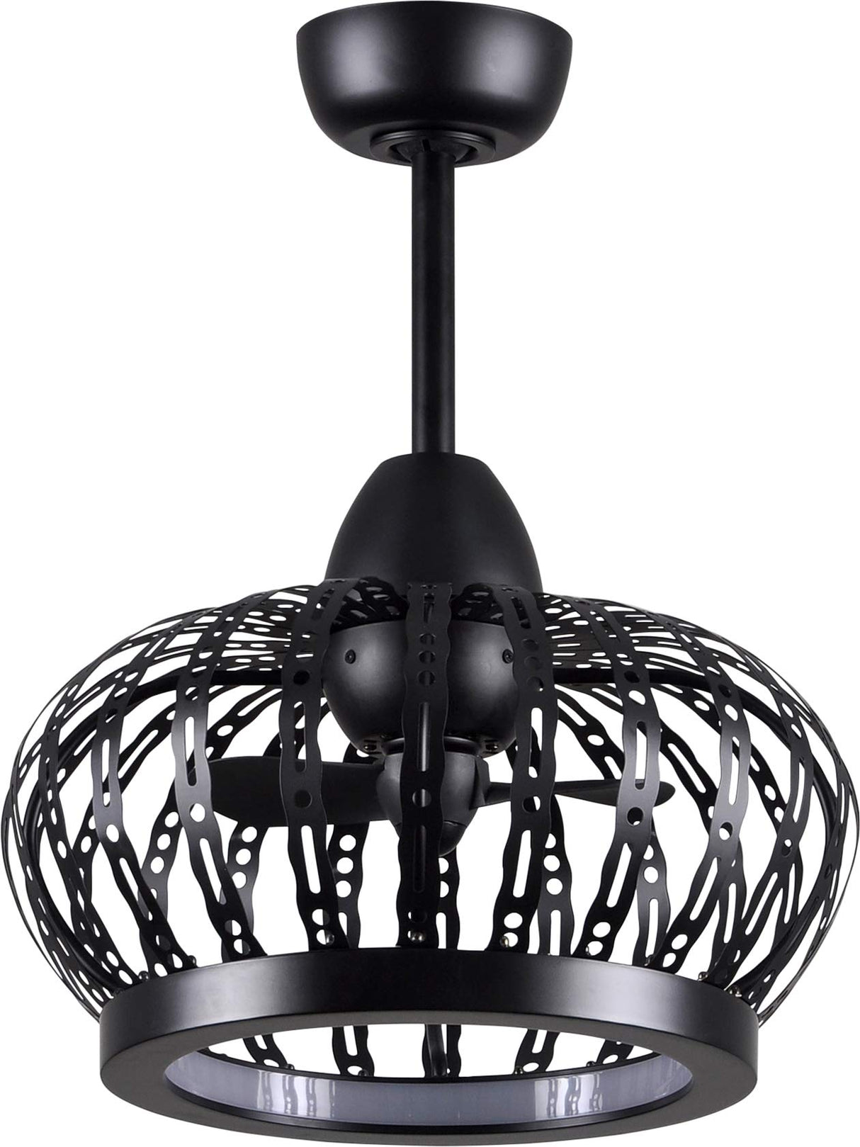 Matthews Fan DM-BK Dana ceiling fan pendant in Matte Black finish.