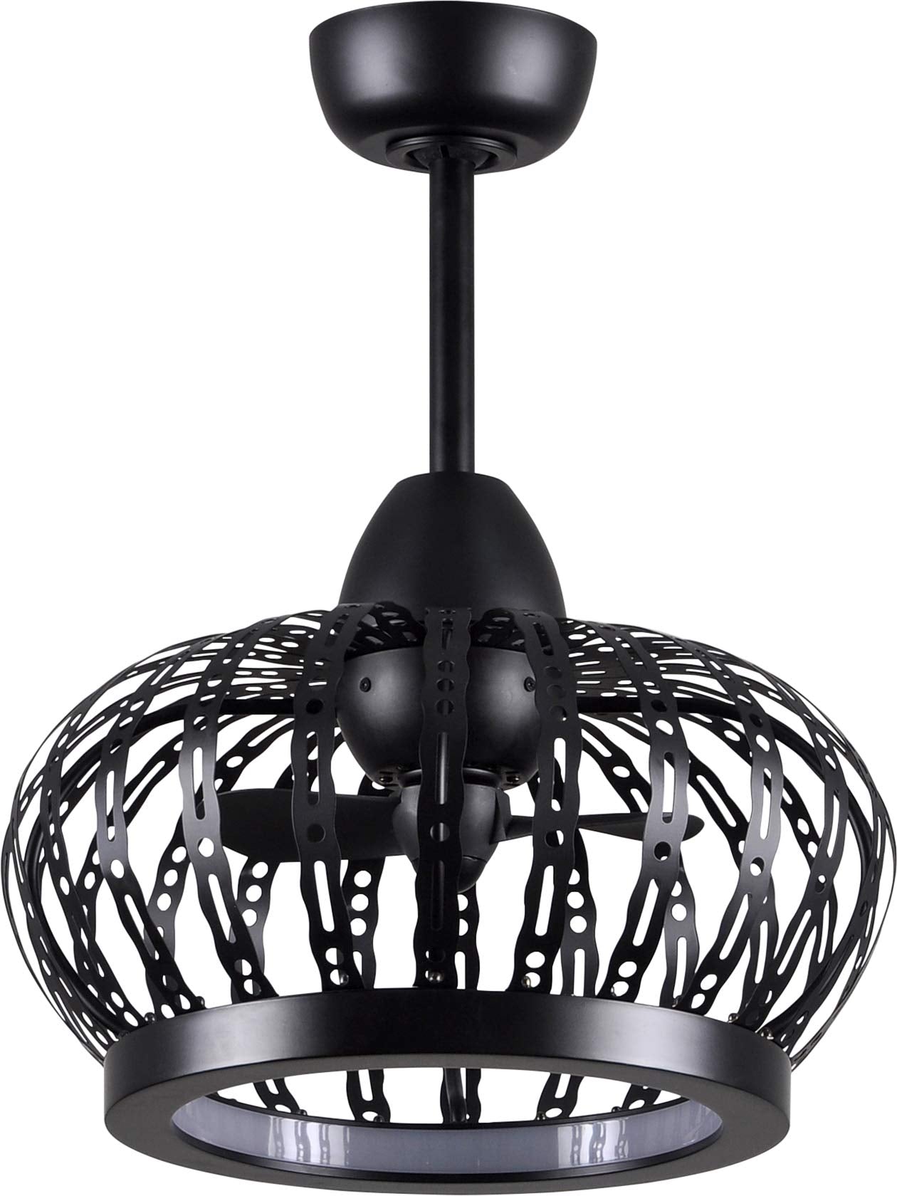 Matthews Fan DM-BK Dana ceiling fan pendant in Matte Black finish.