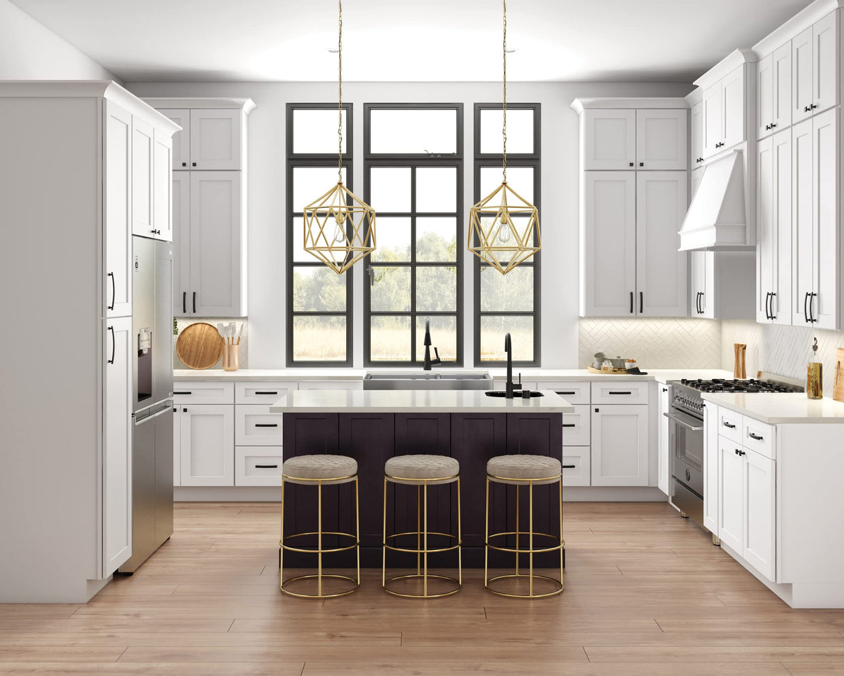 Elements 449-3BNBDL 3" Center-to-Center Brushed Pewter Square Hadly Cabinet Pull