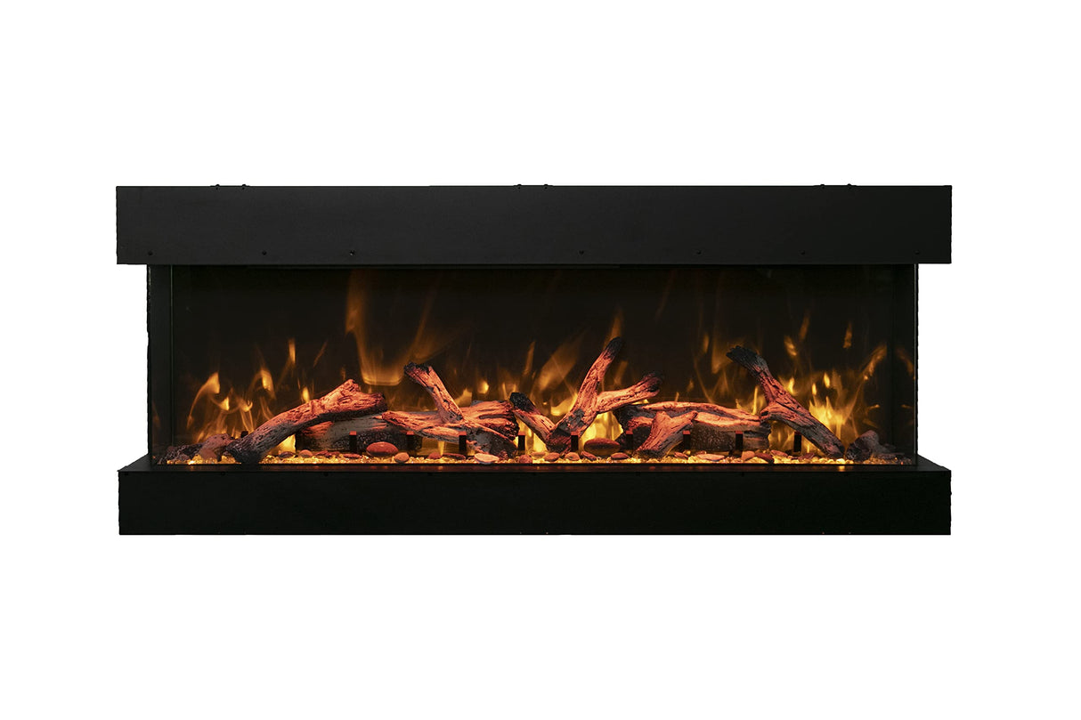 Amantii 60-TRV-XT-XL Trv View Extra Tall Smart Electric - 60" Indoor / Outdoor WiFi Enabled  3 Sided Electric Fireplace Featuring a 22" Height, MultiFunction Remote, Multi Speed Flame Motor, and a Selection of Media Options